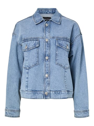 Pieces Jeansjacke in Light Blue Denim