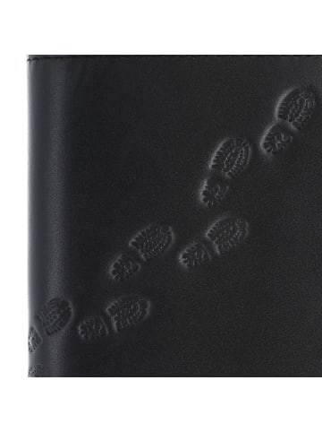 oxmox Leather Geldbörse RFID Schutz Leder 13 cm schwarz-footsteps 2.0