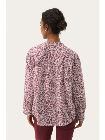PART TWO Kurzarm-Bluse NatalePW Oversize fit in Tawny Port Mini Flower