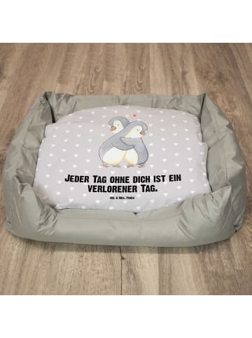 Mr. & Mrs. Panda Tierbett Pinguine Kuscheln mit Spruch in Grau Pastell