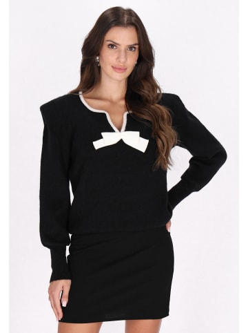 faina Damen Pullover in Schwarz Weiss