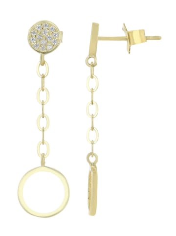 Adeliás Damen Ohrringe – Ohrstecker aus 925 Silber in gold