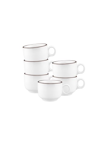 Seltmann Weiden 6er Set Espressotassen Sento Home Pure Lines in 80 ml in Chocolate Brown