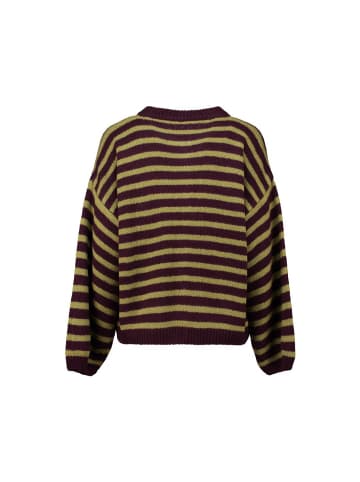 Hailys Pullover in dcherry-avocado stripe