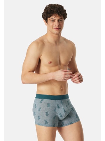 Schiesser Retro Short / Pant 95/5 Organic Cotton in Schwarz / türkis