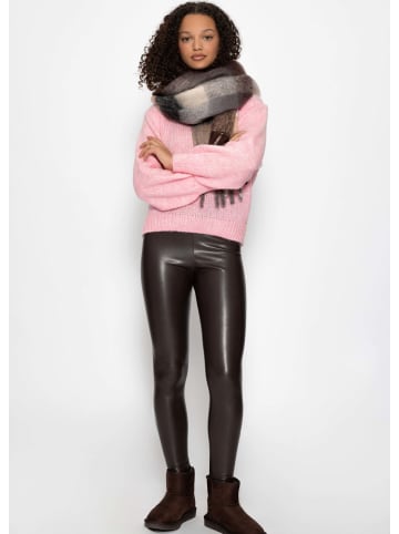 SASSYCLASSY Pullover mit V-Ausschnitt in rosa