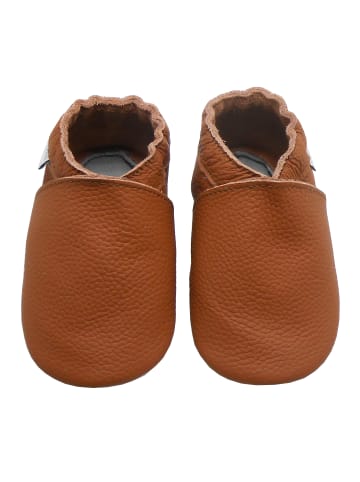 Bemesu Baby Krabbelschuhe aus Leder, weiche Lauflernschuhe mit rutschfester Sohle 