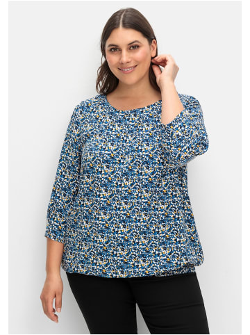 sheego Tunika in tiefblau gemustert