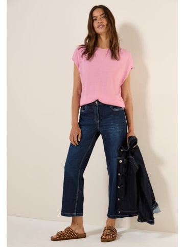 Cecil Leinen-Look Strickpullover in Rosa