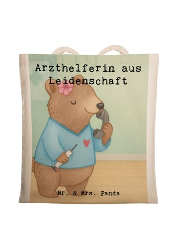 Mr. & Mrs. Panda Henkeltasche Arzthelferin Leidenschaft Design m... in Weiß