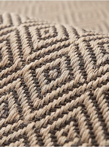 KADIMA DESIGN Teppich flachgewebt Karo flachgewebt pflegeleicht Wohnzimmer Flur in Natur
