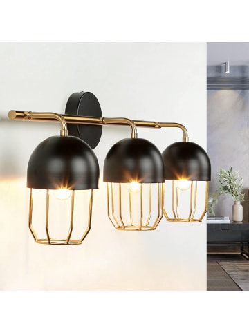 Licht-Erlebnisse Wandlampe (B)67 x (H)27 cm in Schwarz Gold