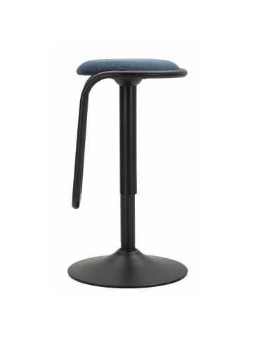Mauro Ferretti Barhocker aus blauem Stoff, Ø 41 x 61 cm