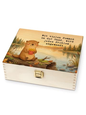 Mr. & Mrs. Panda Tee Box Otter See Pommes Design mit Spruch in Weiß