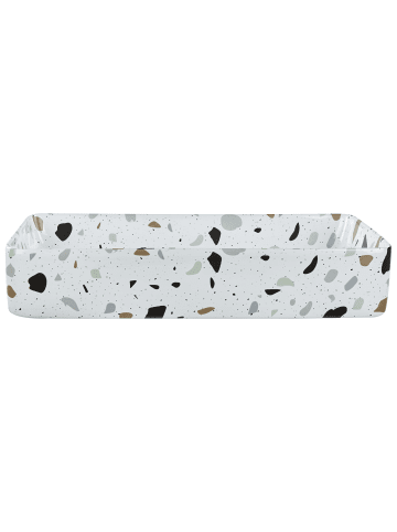 Beliani Waschbecken NULES in Weiß/Bunt - (W) 61 x (H) 11 x (L) 35 cm