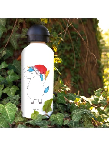 Mr. & Mrs. Panda Trinkflasche Einhorn Weihnachtsmann ohne Spruch in Weiß