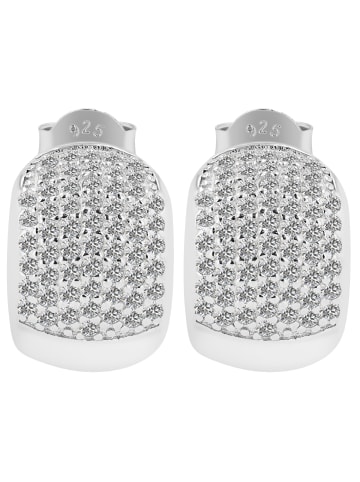Adeliás Damen Ohrringe – Ohrstecker aus 925 Silber mit Zirkonia in silber