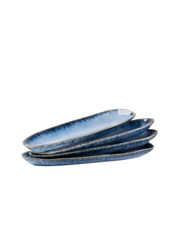 gipfelstück Platten-Set, Steinzeug Wilde Schlucht in Blau