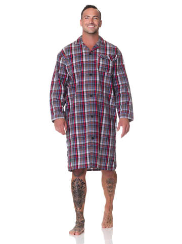 NORMANN Langarm Nachthemd gewebt - 88873 in rot