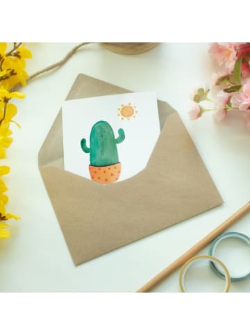 Mr. & Mrs. Panda Klappkarte Kaktus Sonne mit Spruch in Weiß