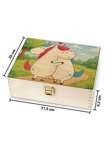 Mr. & Mrs. Panda Teedose Einhorn Mitteilung Design ohne Spruch in Weiß