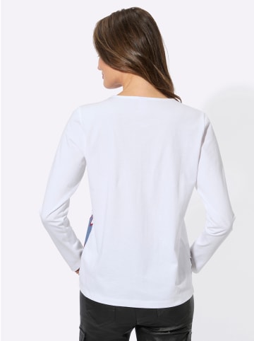 WITT WEIDEN Langarm-Shirt in marine-weiß-bedruckt