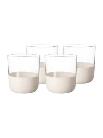 Villeroy & Boch 4er Set Whiskybecher Manufacture Rock 250 ml in weiß-transparent