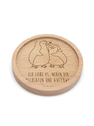 Mr. & Mrs. Panda Untersetzer Pinguine Einschlafen mit Spruch in Transparent