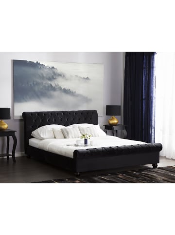 Beliani Doppelbett AVALLON in Schwarz - (W) 192 x (H) 94 x (L) 233 cm