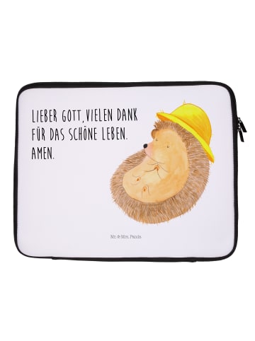 Mr. & Mrs. Panda Notebook Tasche Igel Beten mit Spruch in Weiß