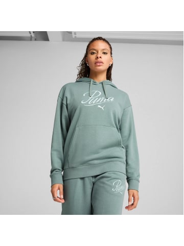 Puma Script Comfort Hoodie Pullover in Grün