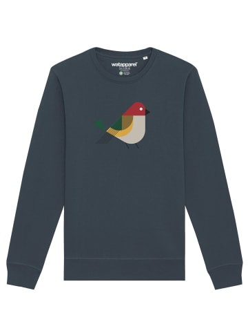 wat? Apparel Sweatshirt Vogel in India Ink Grey