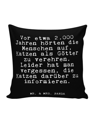 Mr. & Mrs. Panda Kissen Vor etwa 2.000 Jahren... mit Spruch in Schwarz