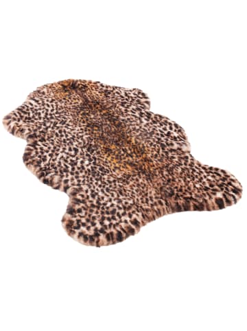 Pergamon Luxus Super Soft Fellteppich Pearl Leopard Shape in Braun