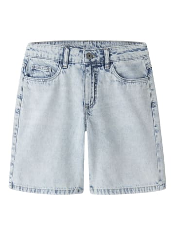 TWO SOON Jeansshorts in Light Blue Bleached Denim