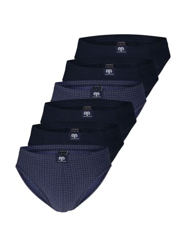 CECEBA Slips 6er Pack in Navy / Gemustert