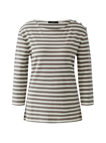 Oui T-Shirt SUNALA in white brown