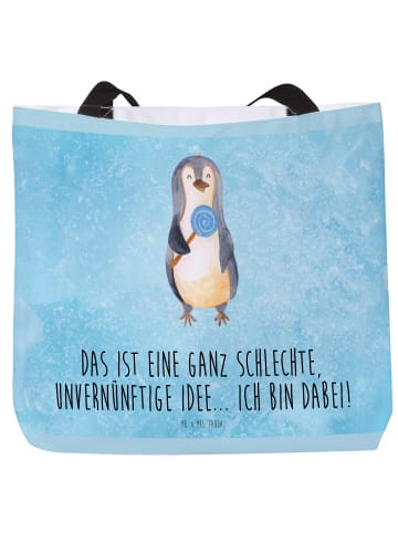 Mr. & Mrs. Panda Shopper Pinguin Lolli mit Spruch in Eisblau