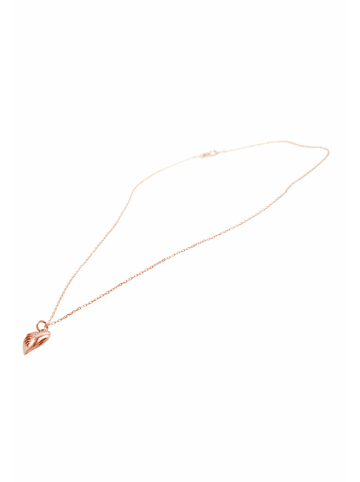 Gemshine Halskette mit Anhänger HERZ: GEBROCHEN UND WIEDERGEHEILT in rose gold coloured