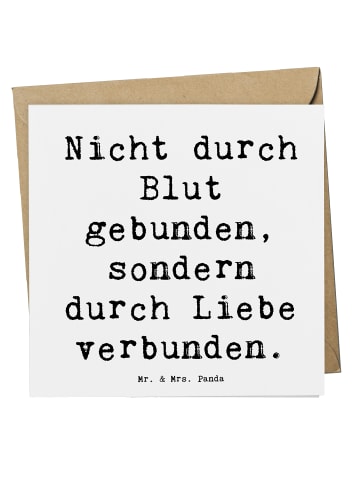 Mr. & Mrs. Panda Einladungskarte Spruch Adoptivbruder Liebe mit ... in Weiß