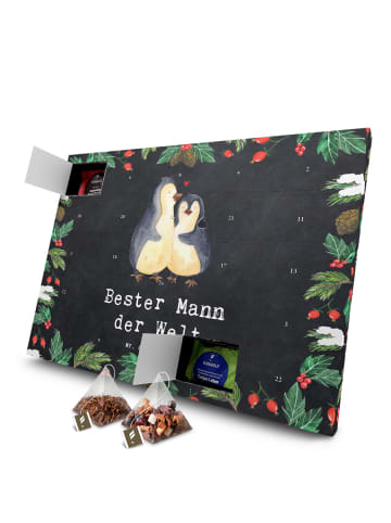 Mr. & Mrs. Panda Advents-Teekalender Pinguin Bester Mann der Wel... in Kreidetafel