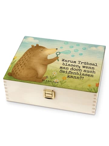 Mr. & Mrs. Panda Teebeutelbox Bär Seifenblasen Design mit Spruch in Weiß