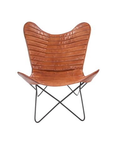 Kayoom Stuhl Schmetterling Santiago Cognac in cognac