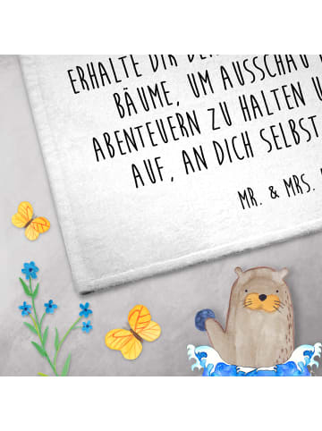 Mr. & Mrs. Panda Handtuch Hase Blume mit Spruch in Weiß