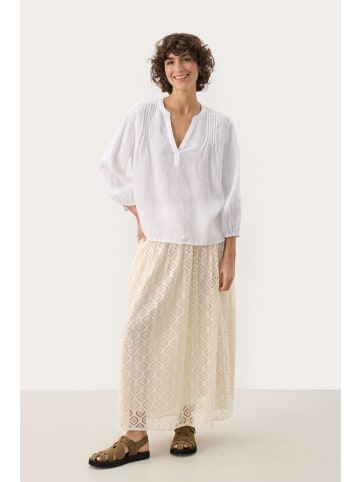 PART TWO Langarm-Bluse NyaraPW Gerade Passform in Bright White