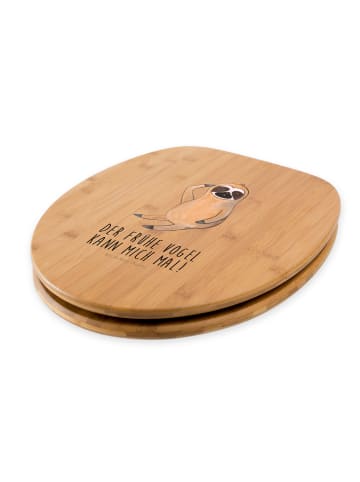 Mr. & Mrs. Panda Toilettendeckel Faultier Vogel mit Spruch in Braun