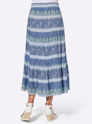 Sieh an! Rock in rauchblau-kalkmint-bedruckt