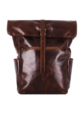Buckle & Seam Nomad Business-Rucksack Leder 61 cm Laptopfach in brown