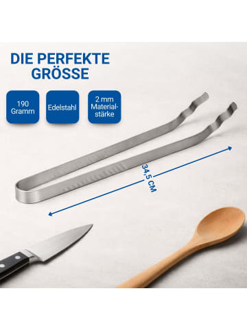 elasto Grillzange "BBQ" in silber