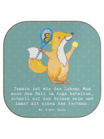 Mr. & Mrs. Panda Untersetzer Tennis Lebensweisheit mit Spruch in Meeresbrise